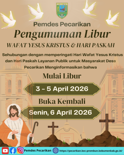 Pelayanan Publik Libur Selama 3 Hari , Buka Kembali Senin, 6 April 2026 Peringati Hari Wafat Yesus Kristus