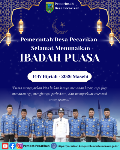 Pemdes Pecarikan Ucapkan Selamat Menunaikan Ibadah Puasa 1447 H